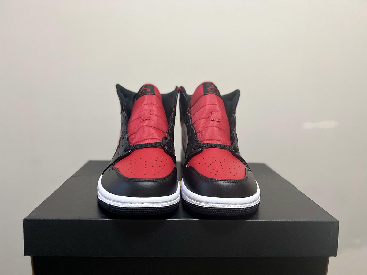 Air Jordan 1 Mid Bred White Black Red