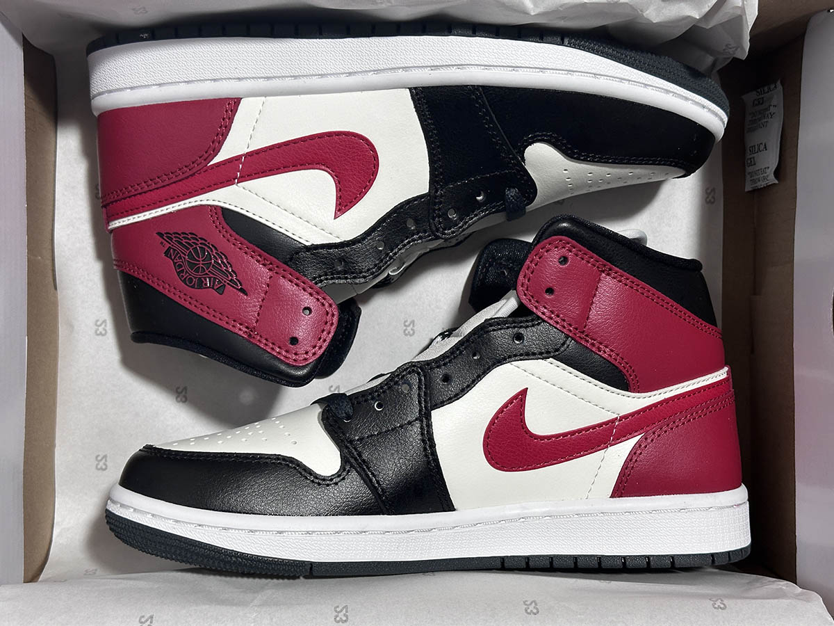 Air Jordan 1 Mid Gym Red Off Noir