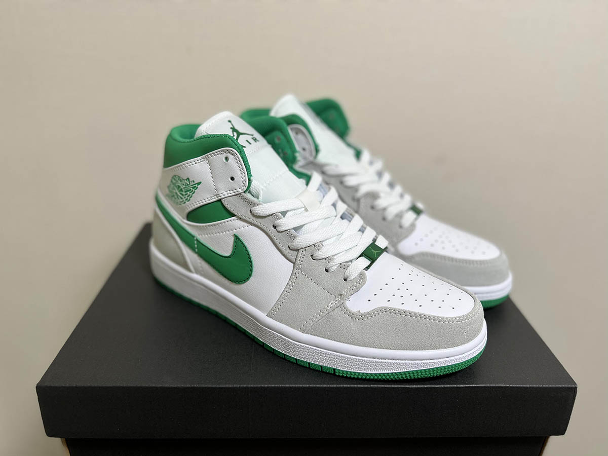 Air Jordan 1 Mid Grey Green